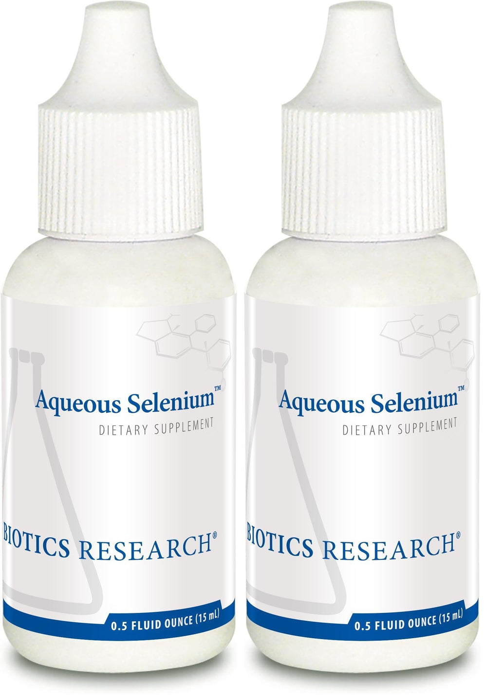 Biotics Research Aqueous Selenium drop bottle close-up for antioxidant support.