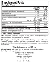 Bio B Complex tablets closeup reveals structured pills for daily B vitamin replenishment.