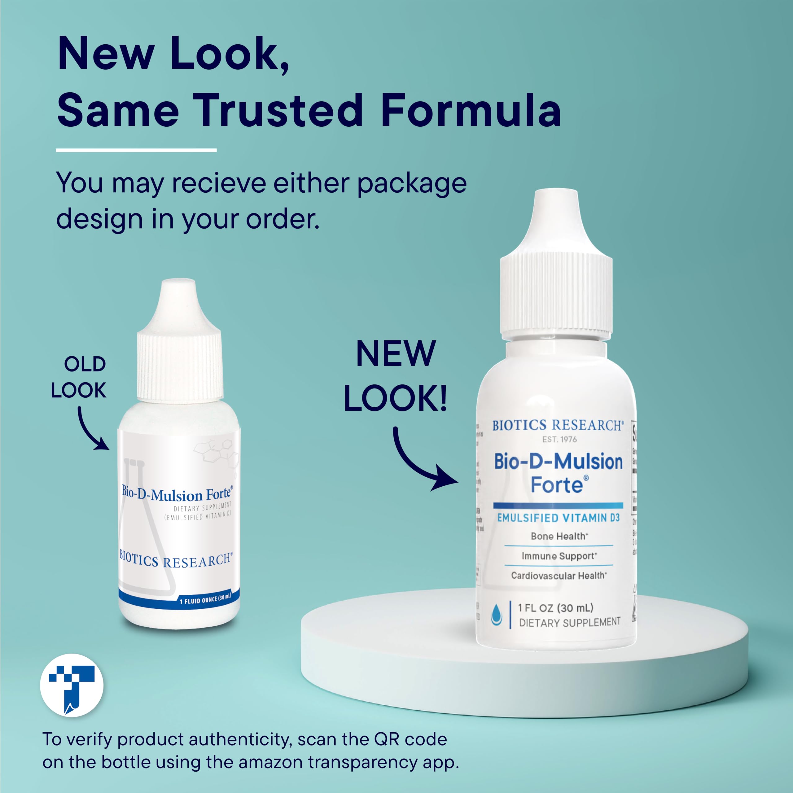 Biotics Research Bio-D-Mulsion Forte screw cap bottle for secure storage.