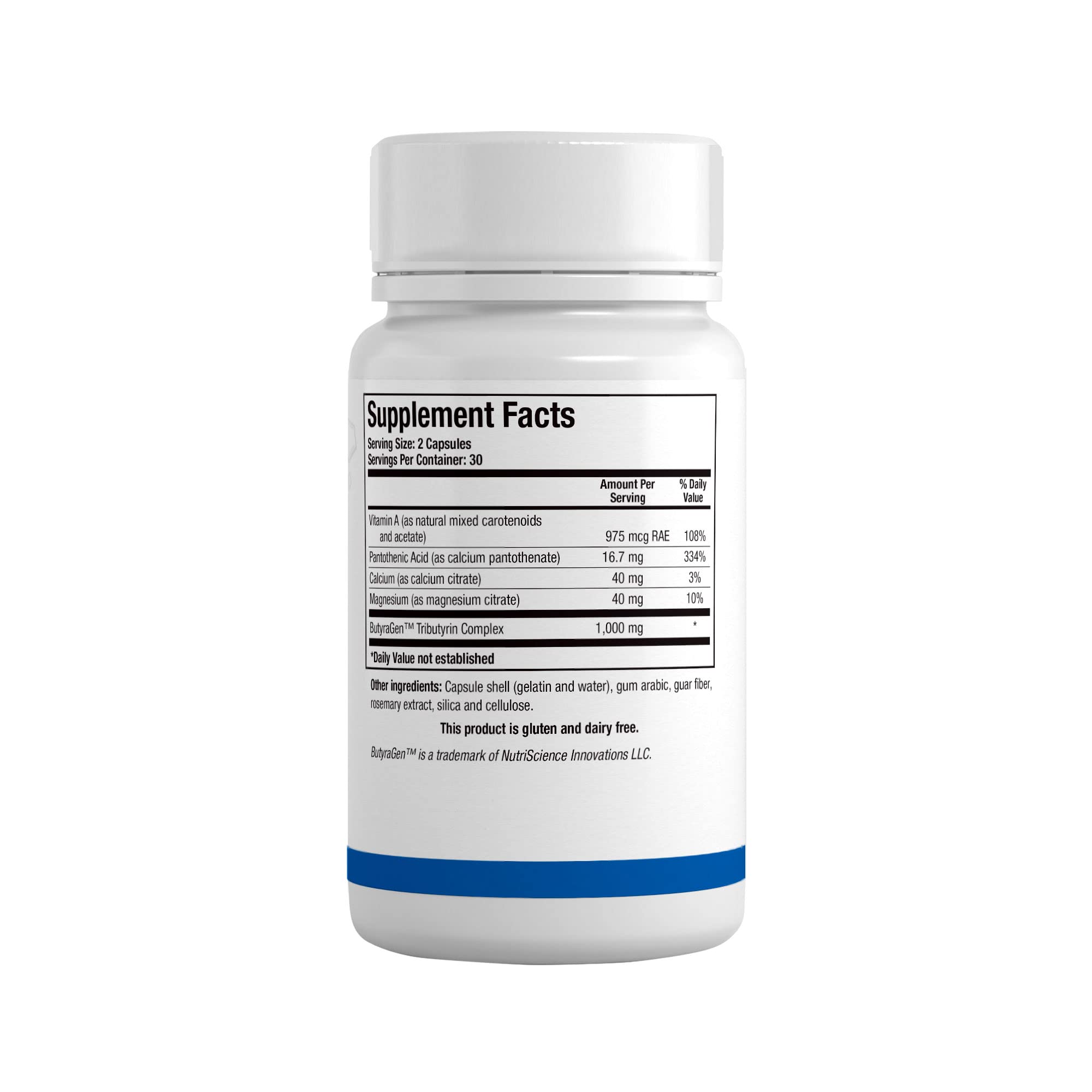 Biotics Research Butyric Cal Mag capsules highlighting mineral support