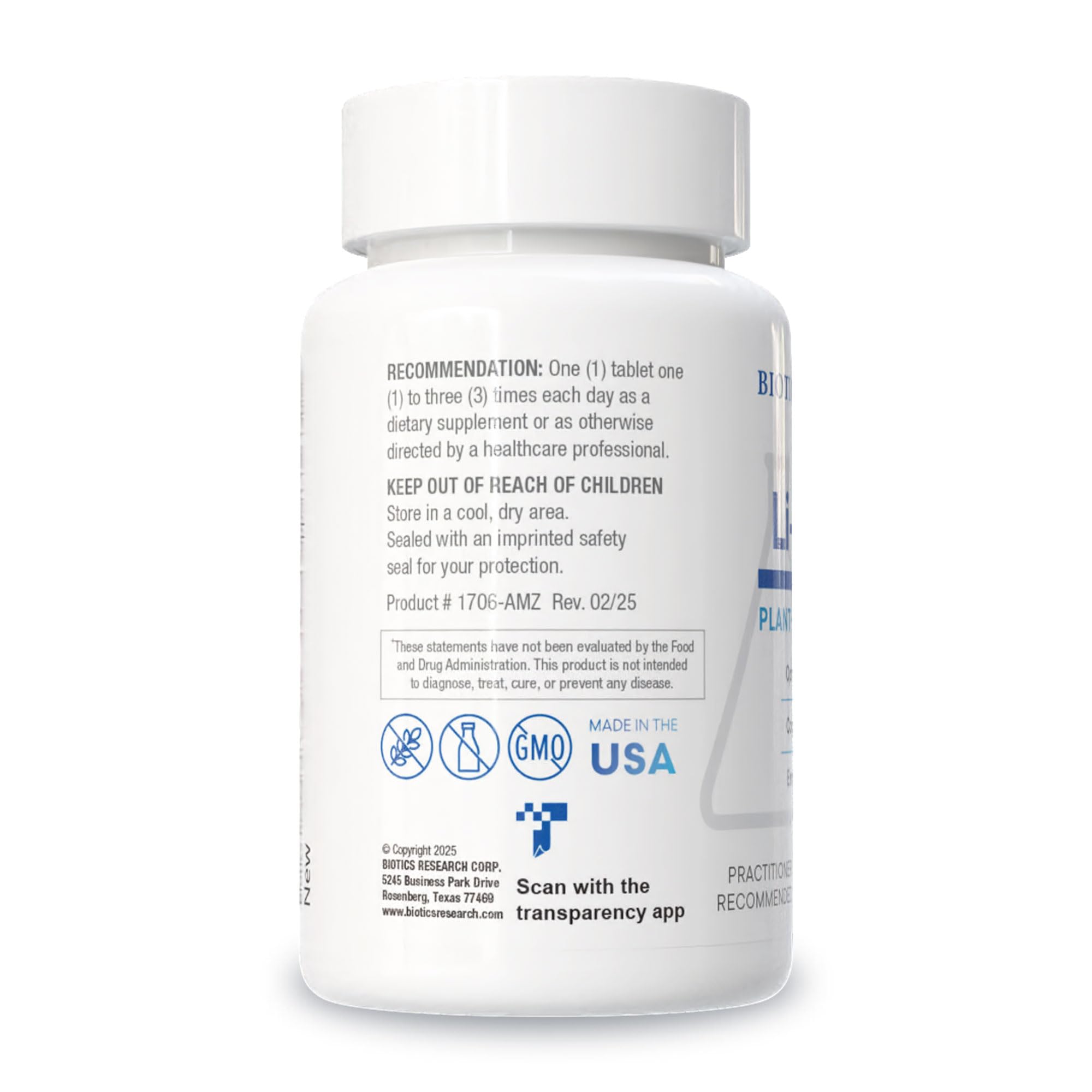 Biotics Research Li-Zyme capsules ready for daily memory and mood support.