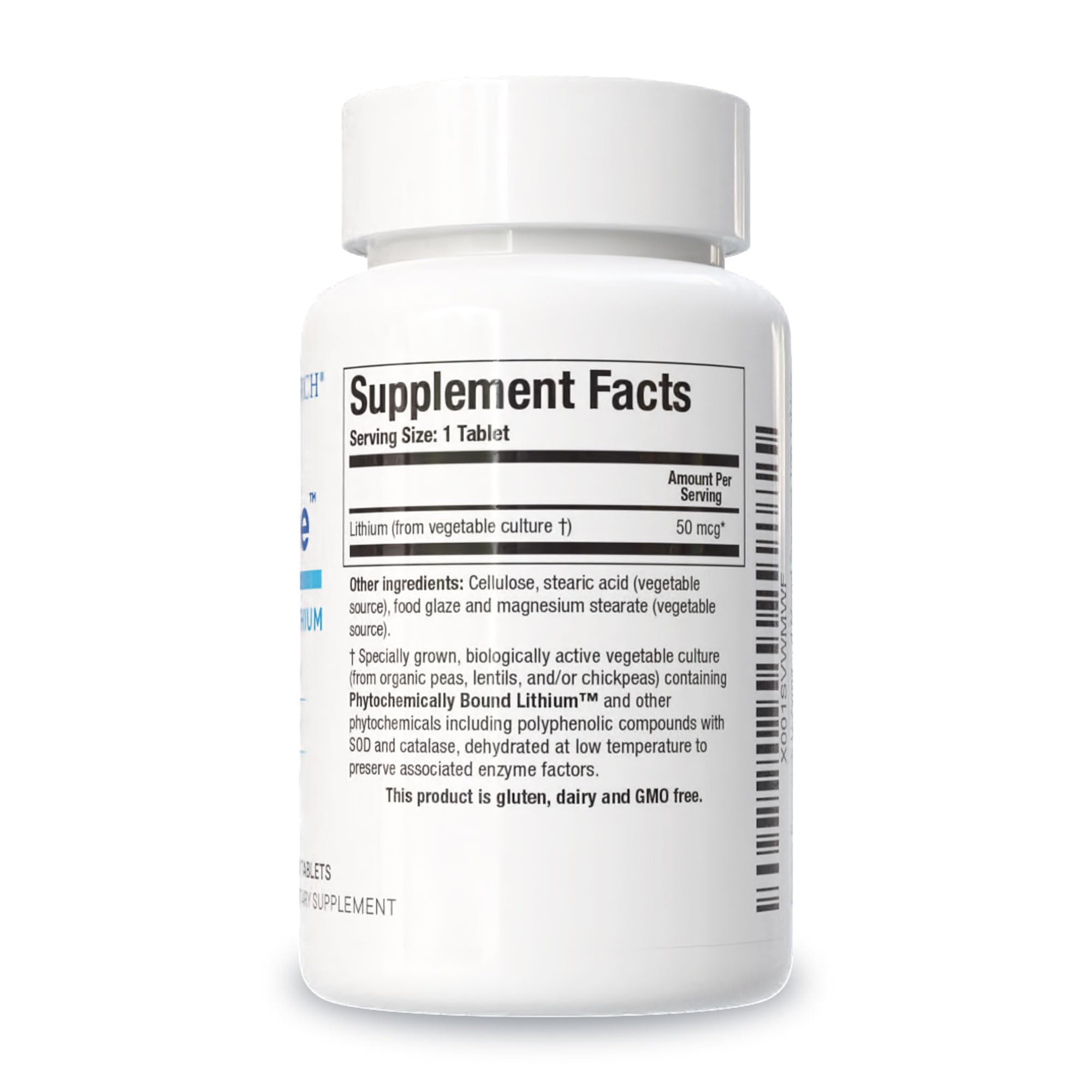Biotics Research Li-Zyme label showcases phytochemically bound lithium for absorption.
