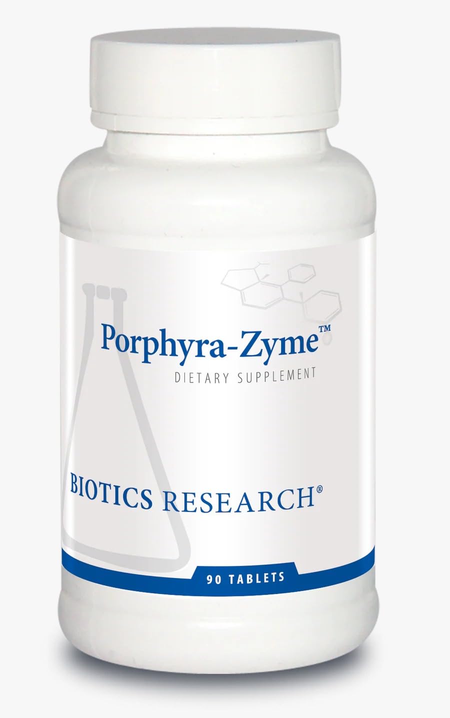 Biotics Research Porphyra-Zyme bottle with concentrated porphyrins for potential detox support.