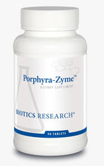 Biotics Research Porphyra-Zyme bottle with concentrated porphyrins for potential detox support.