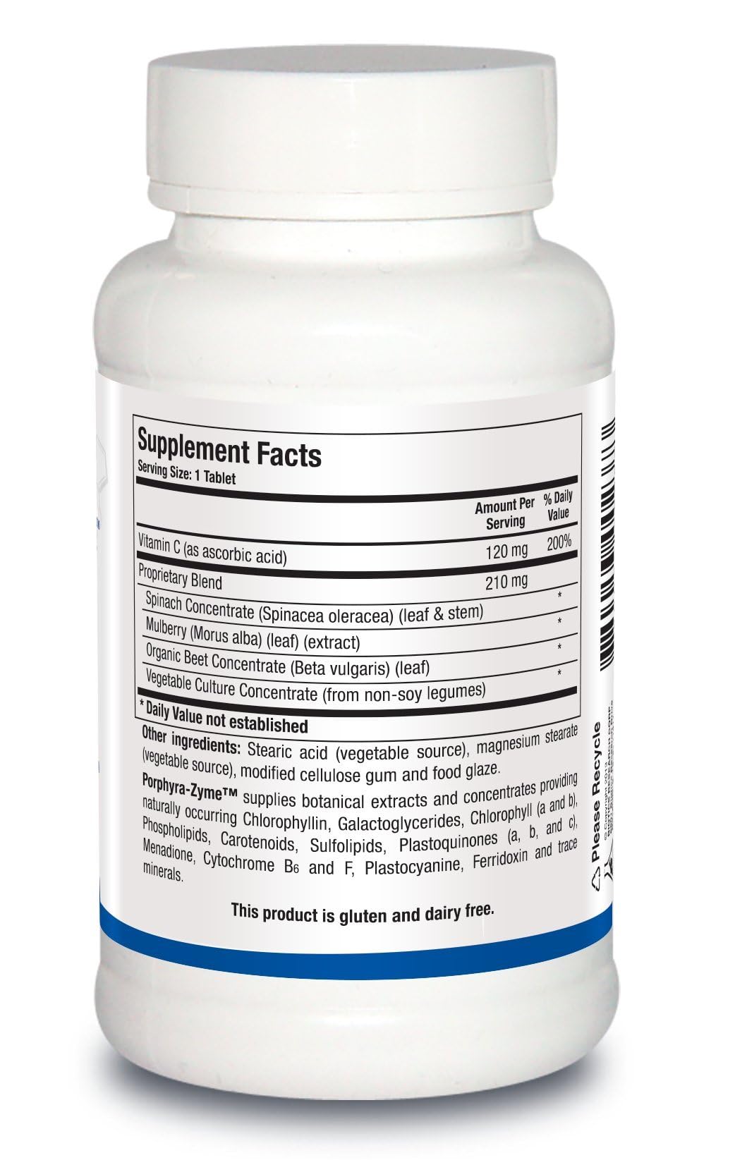 Porphyra-Zyme tablets close-up for easy daily use.