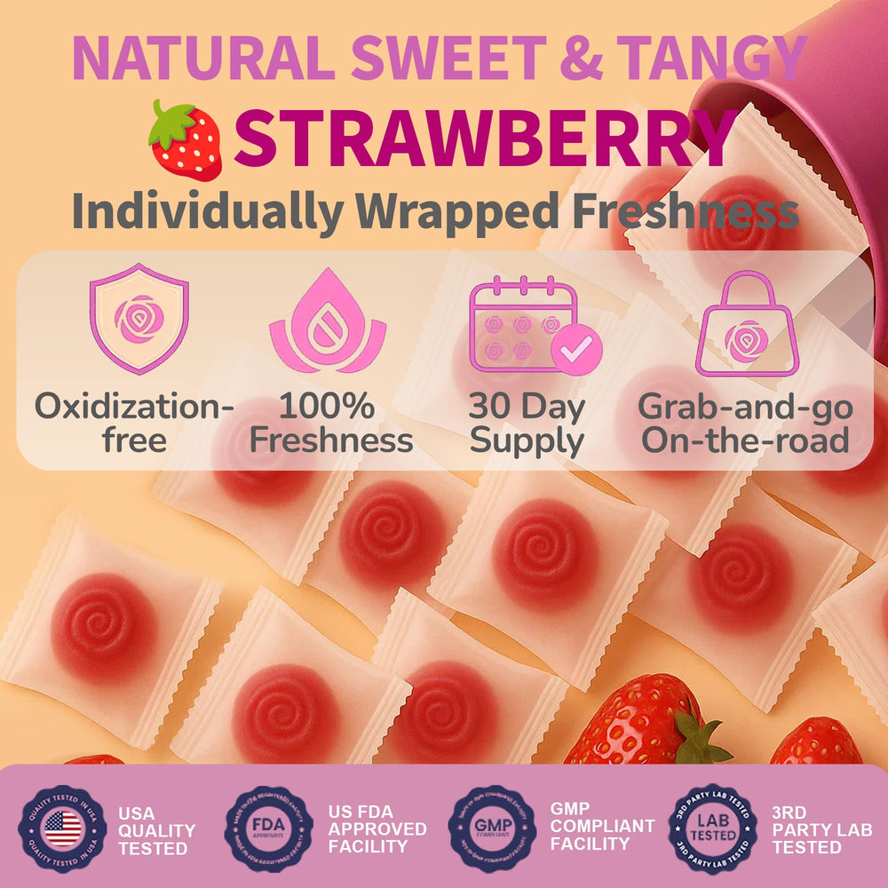 Biotics2 Flora12 individually packaged gummies for on-the-go freshness