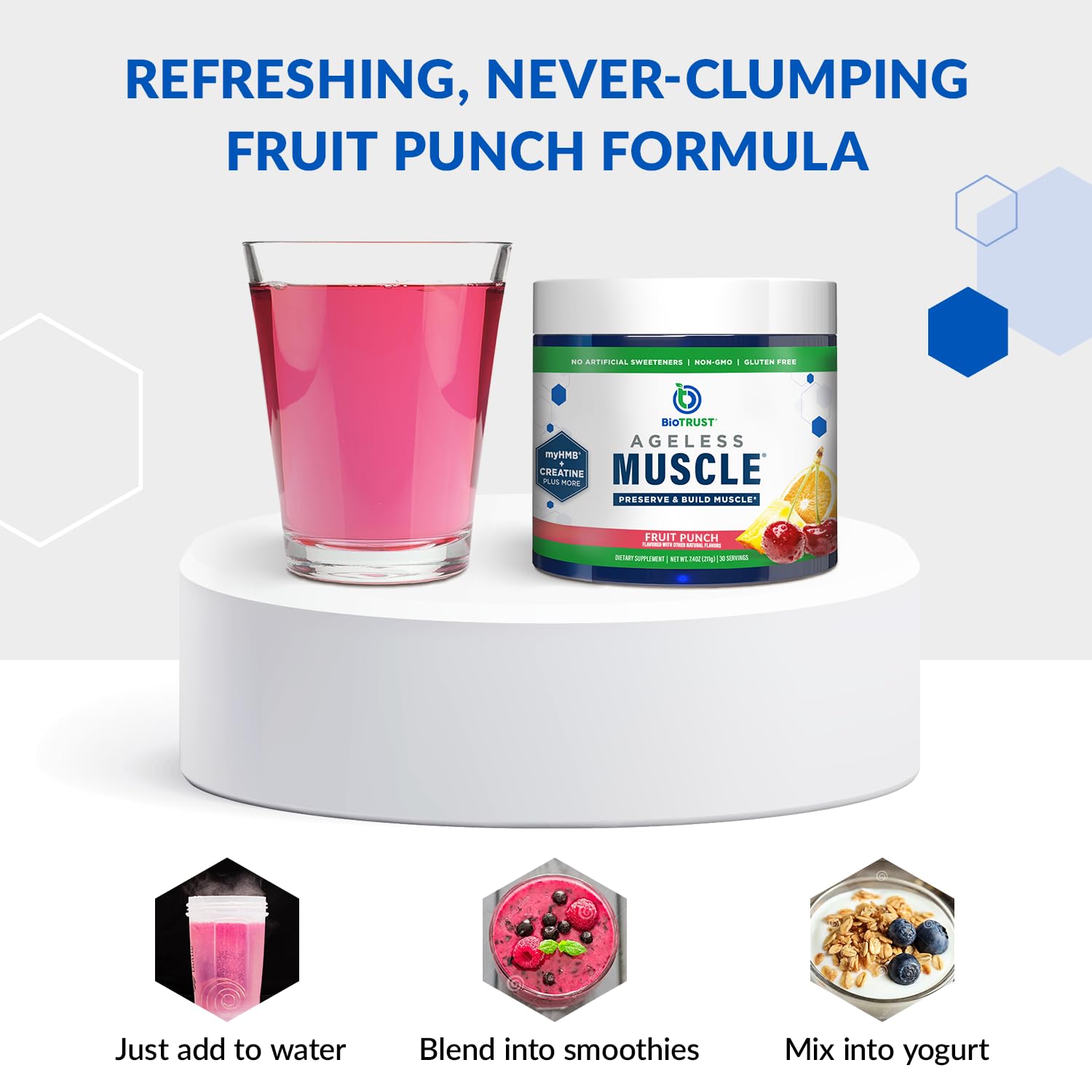 BioTrust Ageless Muscle glass with mixed drink ready to enjoy.