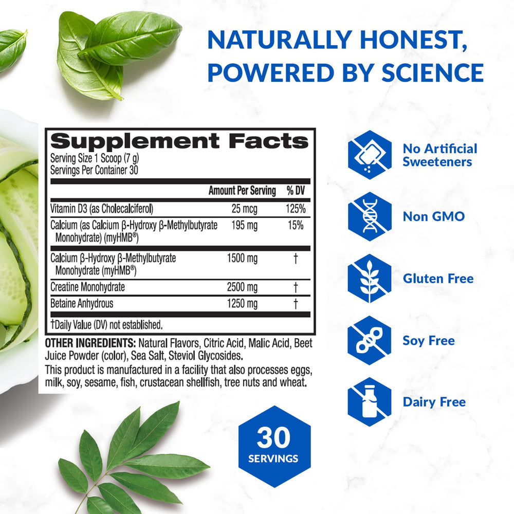 BioTrust Ageless Muscle label close-up highlighting D3 and HMB blend.