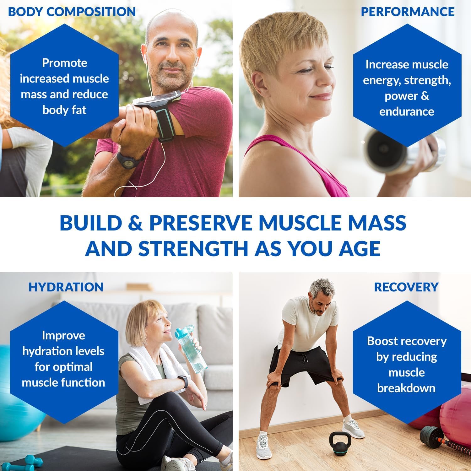 BioTrust Ageless Muscle powder texture close-up reveals fine creatine blend
