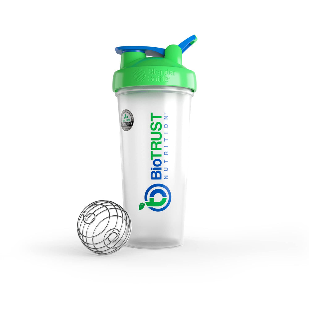 BioTrust BlenderBottle Classic 28oz with loop for easy on-the-go shakes