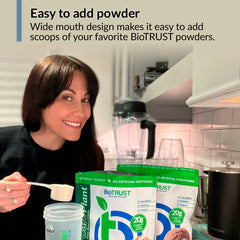 BioTrust BlenderBottle Classic 28oz with stainless whisk blends smoothly