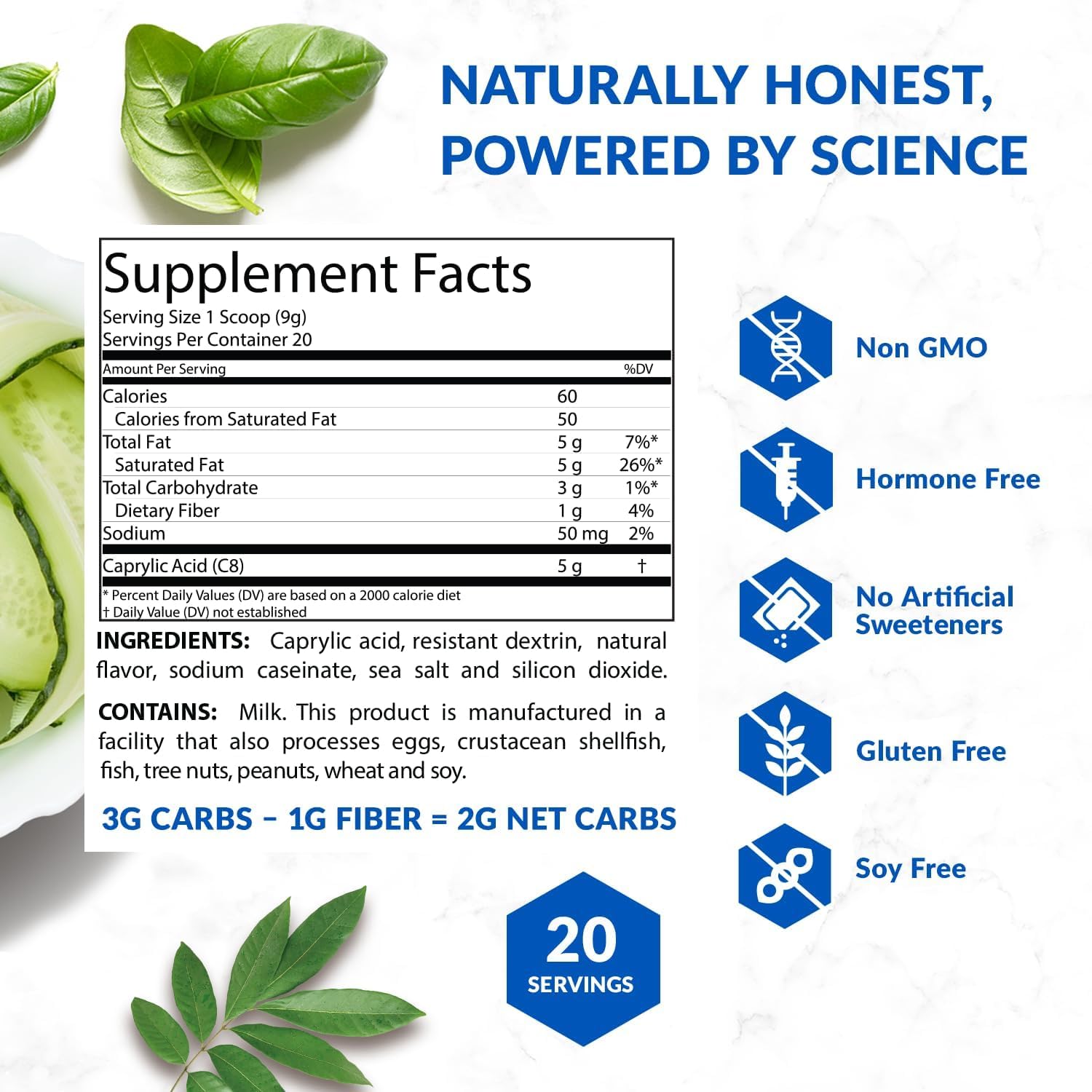 Third-party testing badge on BioTrust Keto Elevate packaging.