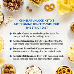 BioTrust Keto Elevate powder mixed into tea or coffee.
