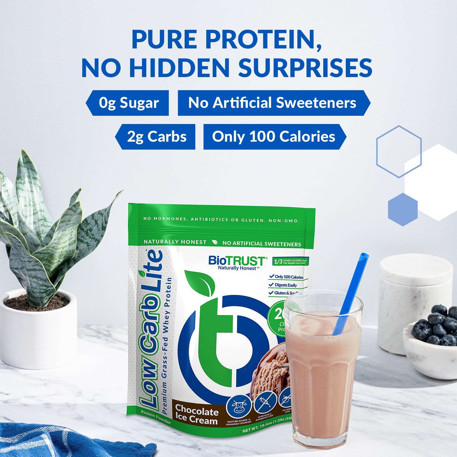 BioTrust ProHydrolase digestive enzymes blend supports protein digestion and absorption.