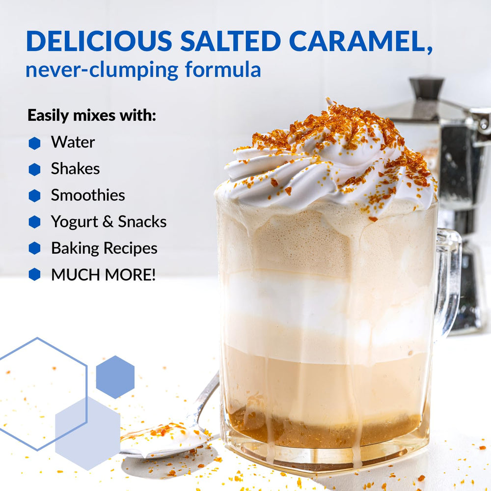 BioTrust low-carb shake in glass highlights creamy texture and flavor.