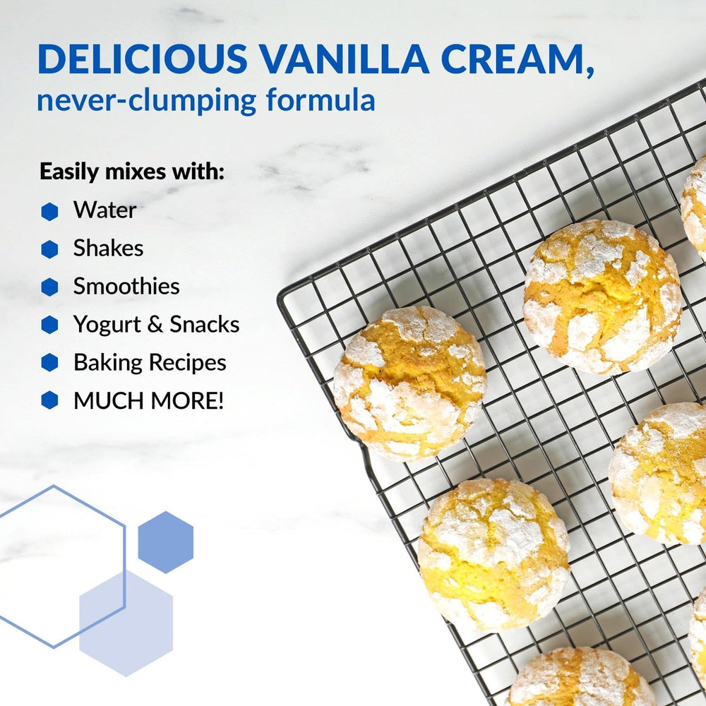 BioTrust Low Carb Protein Powder Vanilla kitchen scene for versatile recipes