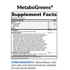BioTrust Metabo Greens powder scoop image showing easy mixing for convenient daily nutrition
