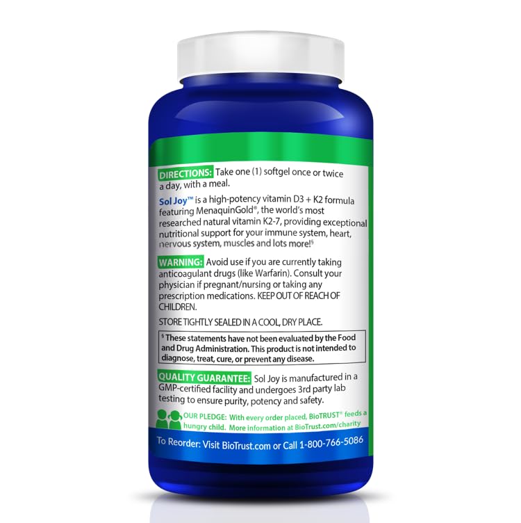 BioTrust Sol Joy produced in USA with third-party tested potency