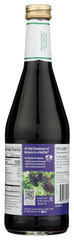 Biotta elderberry juice bottle back label highlights ingredients