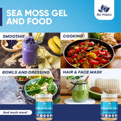 BioVitalica Sea Moss Gel used as a face mask for gentle hydration