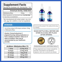 ISO certification label on Biovitalis Actiblue+ packaging