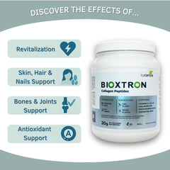 Bioxtron Collagen Peptides dissolving in water for a smooth drink.