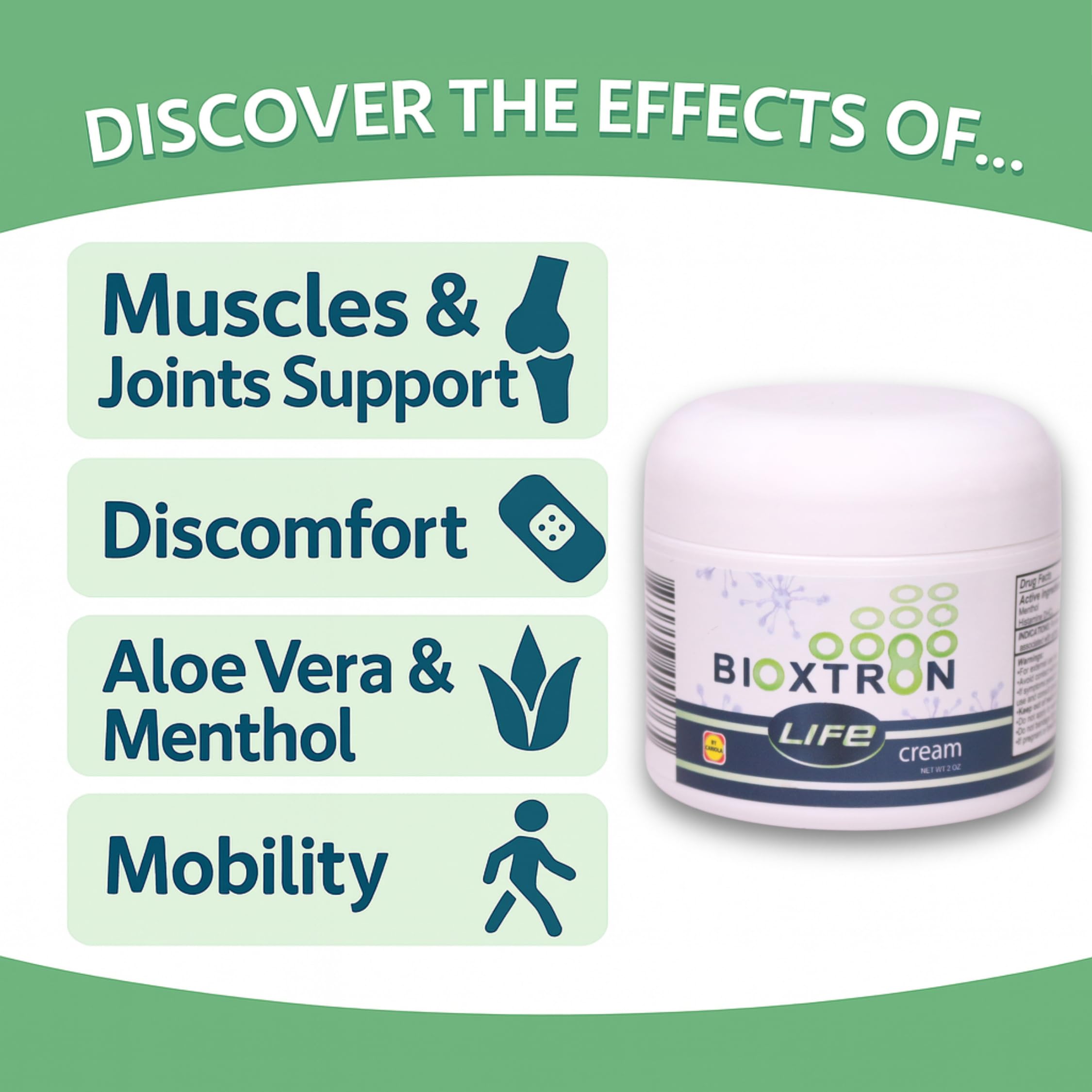 Bioxtron Life Cream with AFA and menthol for a refreshing feel.