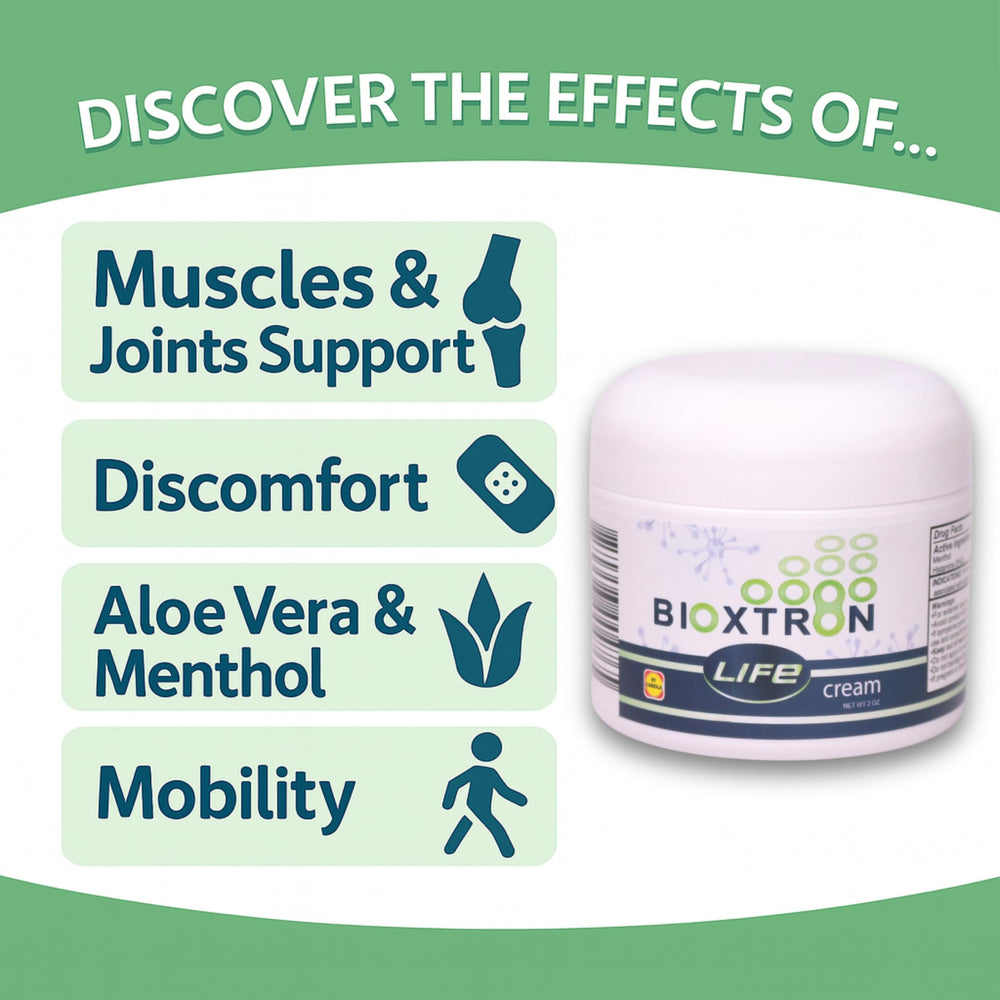 Bioxtron Life Cream with AFA and menthol for a refreshing feel.