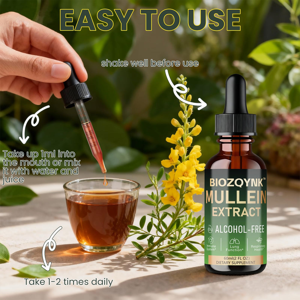 BIOZQYNK Mullein Drops are designed for urban exposure to smoke and dust.