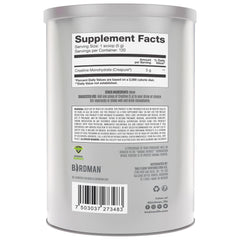 Birdman creatine monohydrate label close-up showing Creapure certification