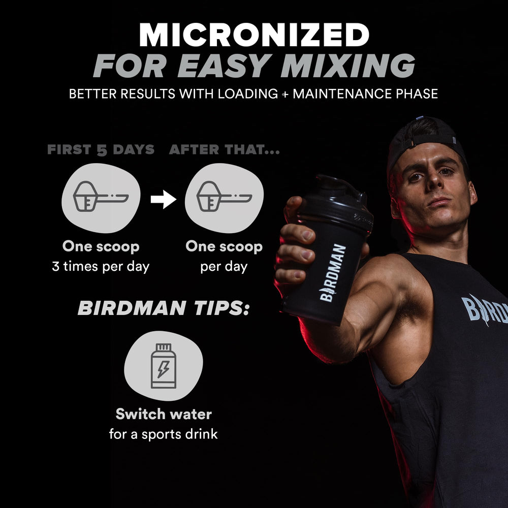 Birdman post-workout recovery support from creatine monohydrate