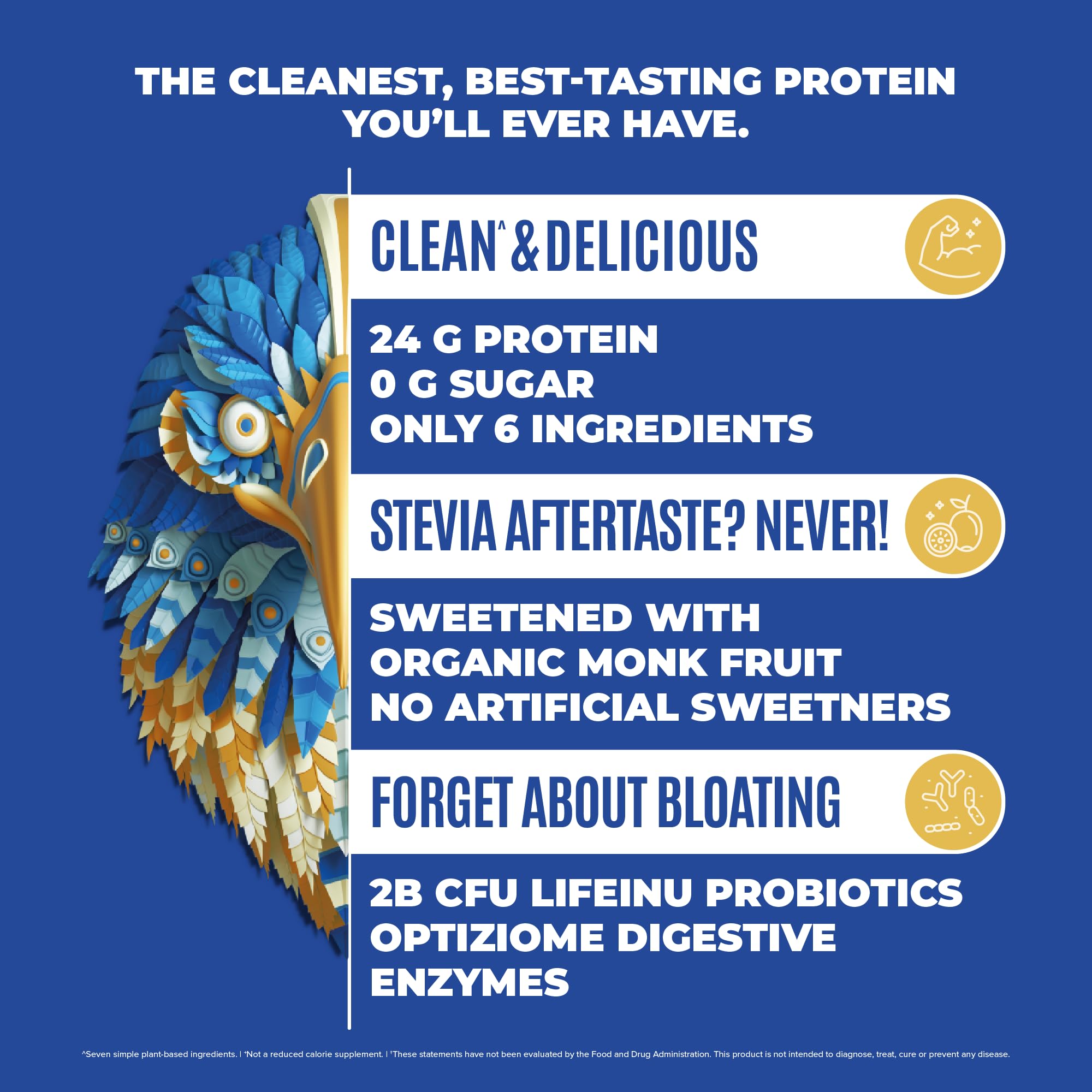Birdman Falcon dairy-free protein blends easily into beverages for convenient nutrition