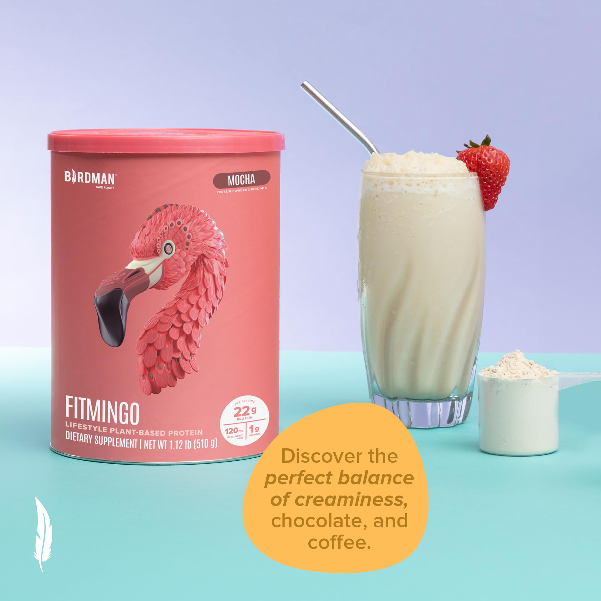 Morning routine with Fitmingo blueberry shake for energy during workouts.