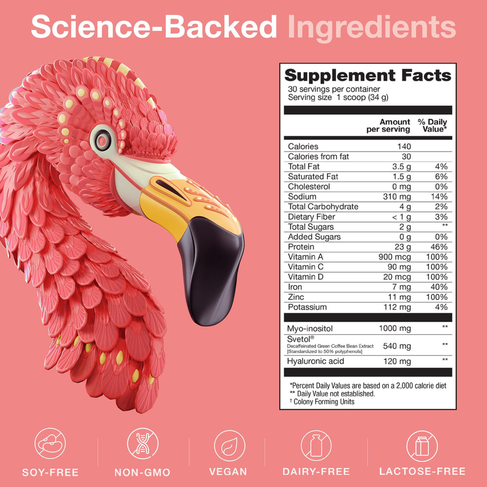 Birdman Fitmingo vanilla smoothie with protein shake ready to enjoy.