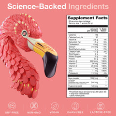 Birdman Fitmingo vanilla smoothie with protein shake ready to enjoy.