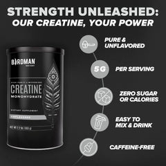 Birdman creatine powder unflavored blends easily into shakes