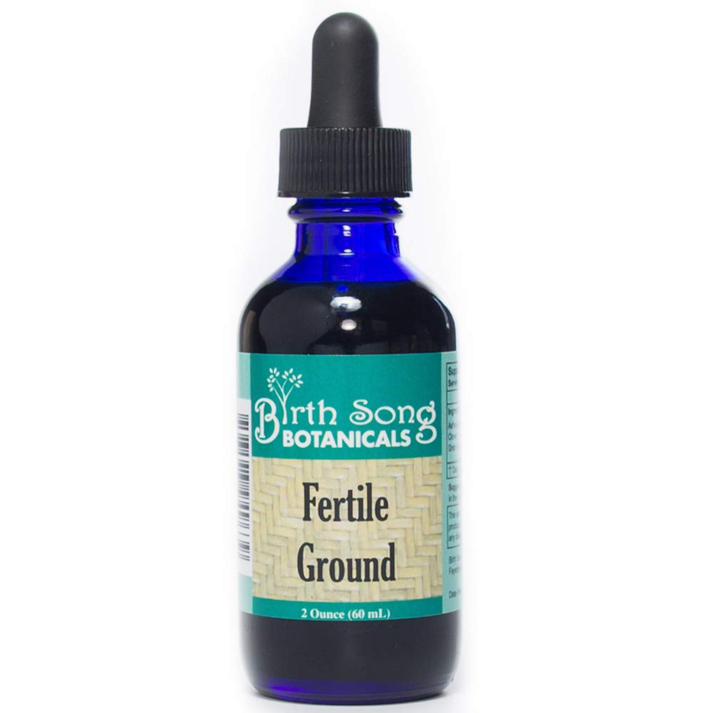 Birth Song Botanicals Fertile Ground bottle image showing natural herbal fertility support for cycle balance