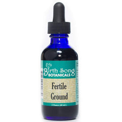 Birth Song Botanicals Fertile Ground bottle image showing natural herbal fertility support for cycle balance