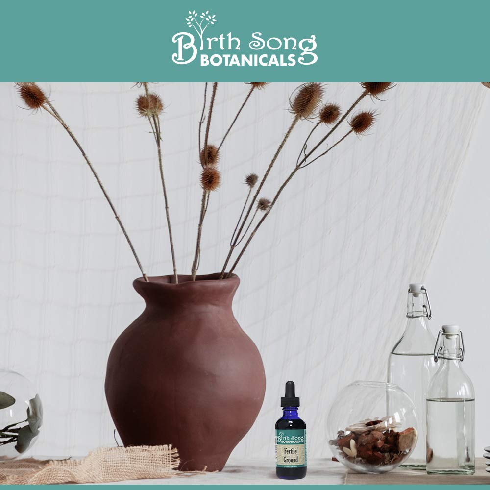 Birth Song Botanicals Fertile Ground dosing dropper demonstrating easy daily administration