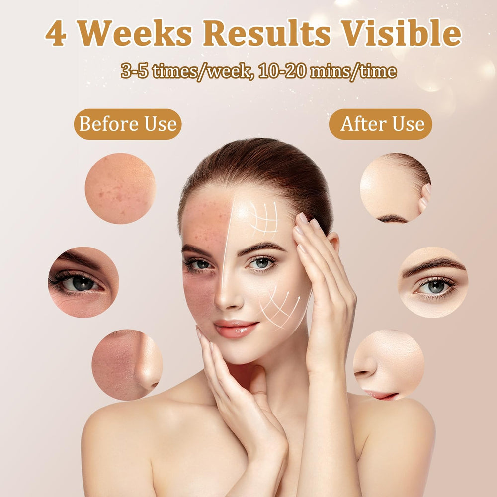 biuufish red light mask wearing on face demonstration for travel or daily routine