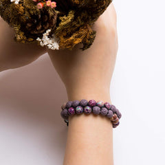 Regalite gemstone on Bivei diffuser bracelet enhances calm while diffusing