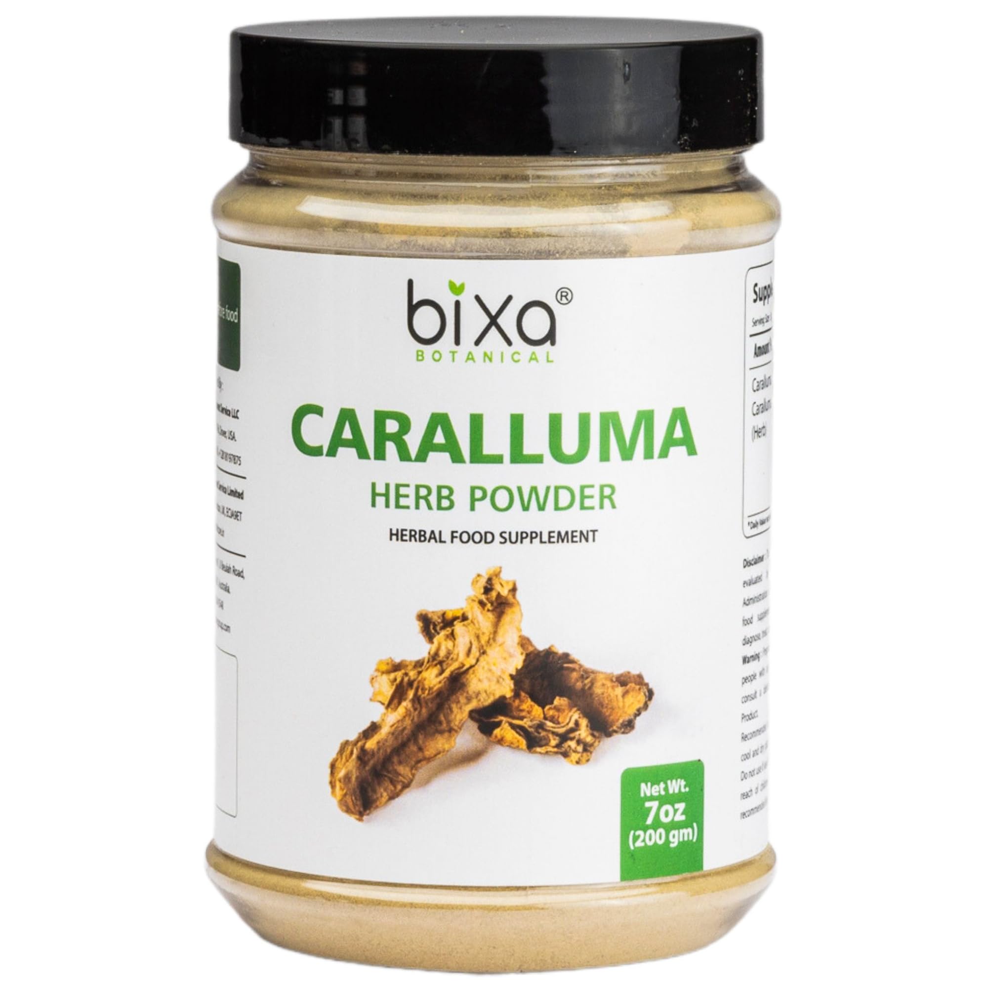 Bixa Botanical Caralluma Fimbriata powder in a tin for everyday energy support