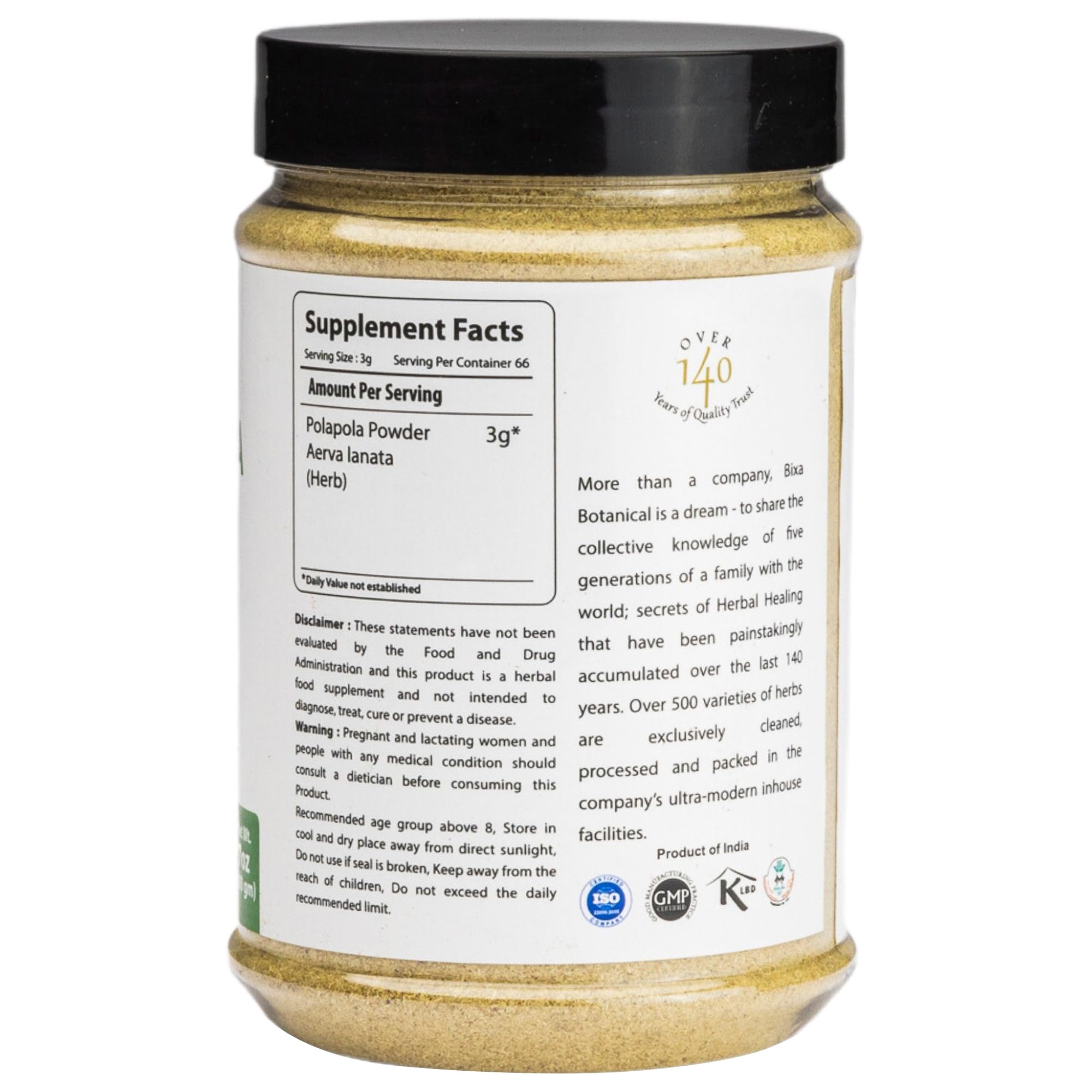 bixa Botanical Polapola Powder scoop demonstrates easy daily serving for detox routines.