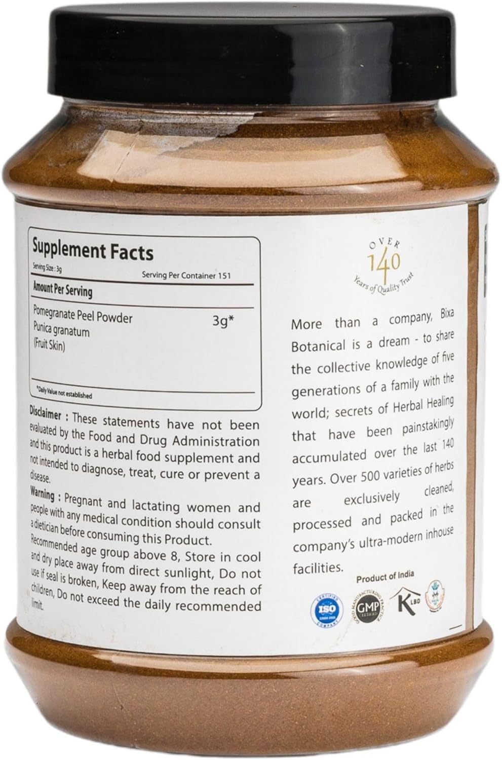 Bixa Botanical Pomegranate Peel Powder mixed with liquids for a calming face mask.