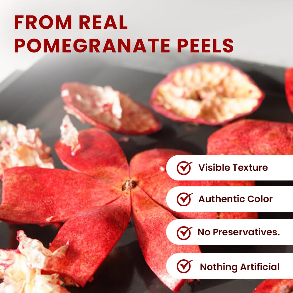 Face-pack preparation with pomegranate peel powder and rose water for refreshed skin