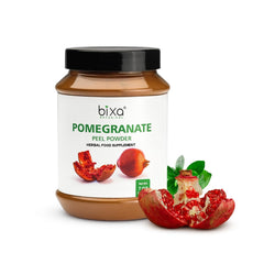 Bixa Botanical pomegranate peel powder packaging signaling premium natural ingredients for daily use