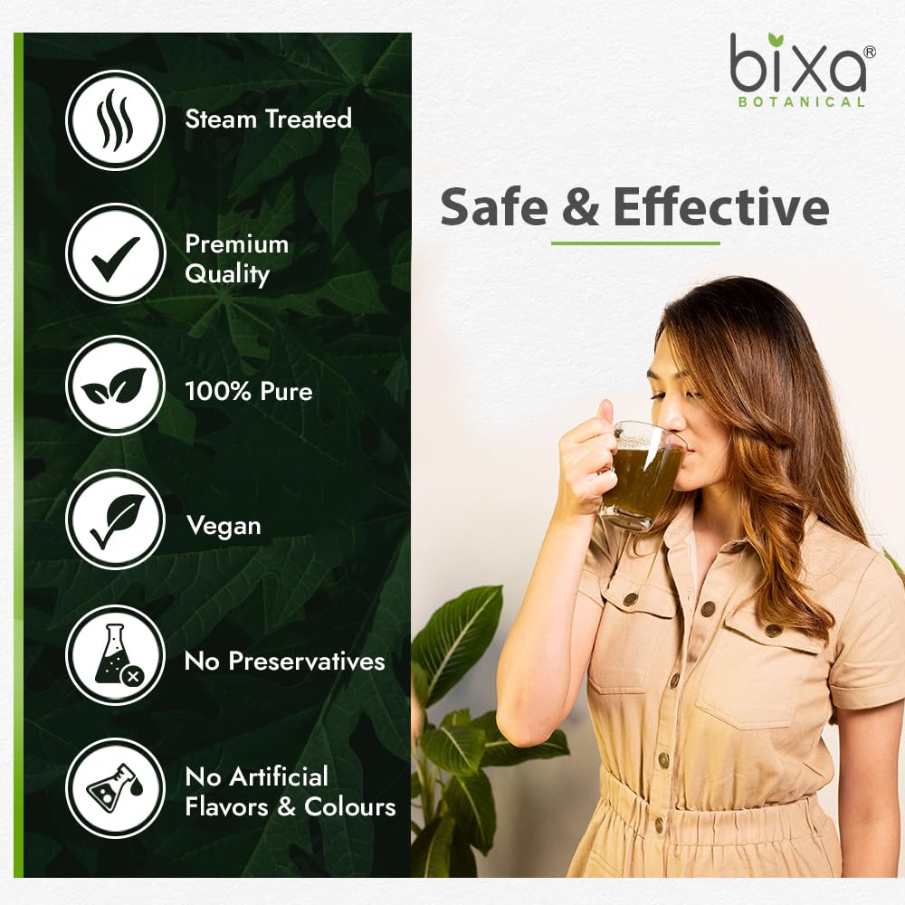 Bixa Botanical Safed Musli capsules nutrition facts panel for reference