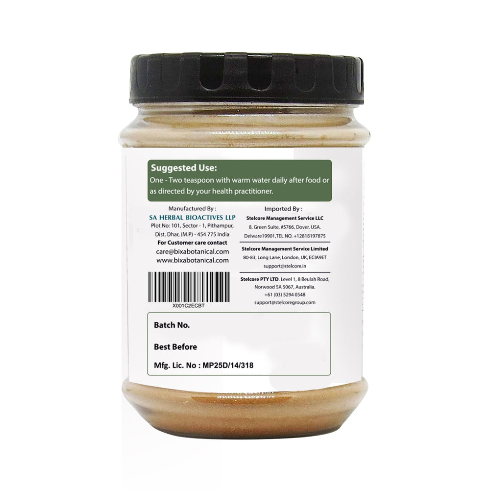 Ingredient label shows gluten-free, non-GMO, steam sterilized, vegan purity.