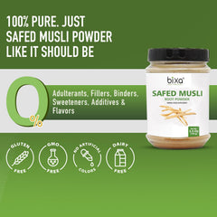 Safed Musli powder whisked into milk for a traditional, comforting beverage.