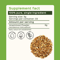 bixa BOTANICAL Sarsaparilla powder being poured reveals texture ideal for daily cooling rituals.